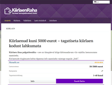 Tablet Screenshot of kiirlaenraha.ee
